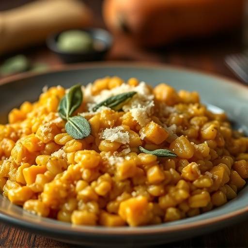 Butternut Squash Risotto with sage and parmesan cheese