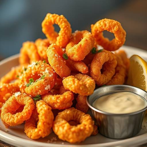 Crispy fried calamari with lemon aioli