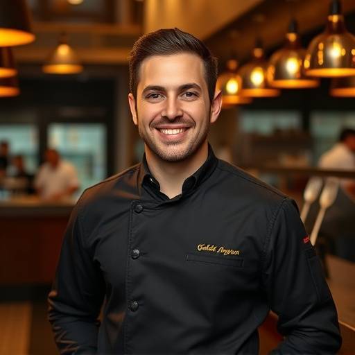 Daniel Hayes, General Manager of The Golden Spoon, standing in the restaurant, smiling